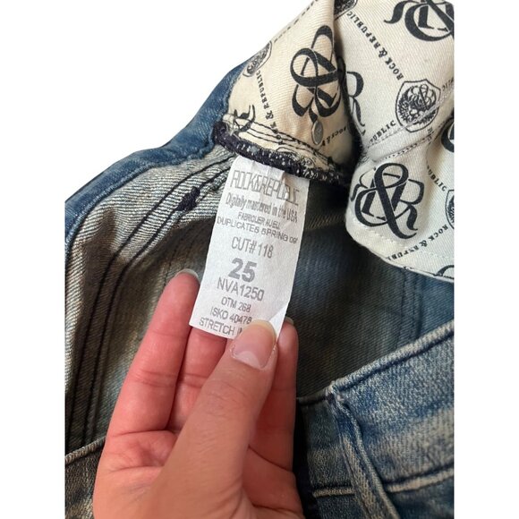 Rock & Republic Low Rise Bootcut Blue Denim Jeans Women's Size 25 NWT - Picture 5 of 7